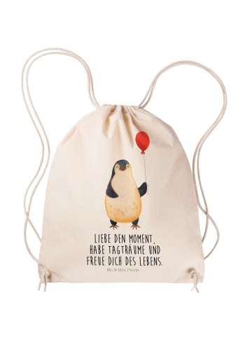 Mr. & Mrs. Panda Jutebeutel Pinguin Luftballon mit Spruch in Creme