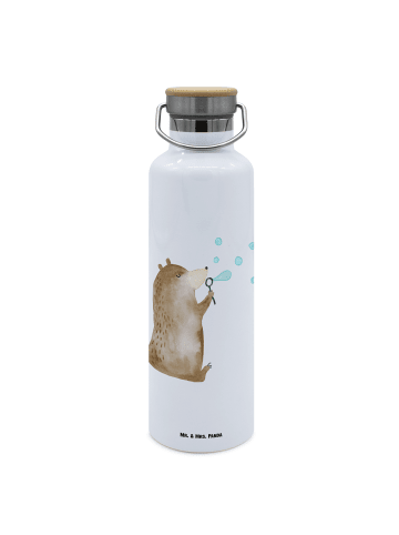 Mr. & Mrs. Panda Trinkflasche Bär Seifenblasen ohne Spruch in Weiß