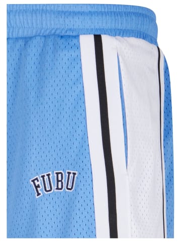 FUBU FUBU Mesh-Shorts in light blue/white