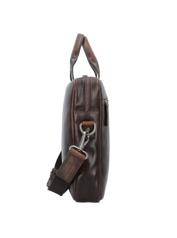 Leonhard Heyden Roma Aktentasche Leder 37 cm Laptopfach braun