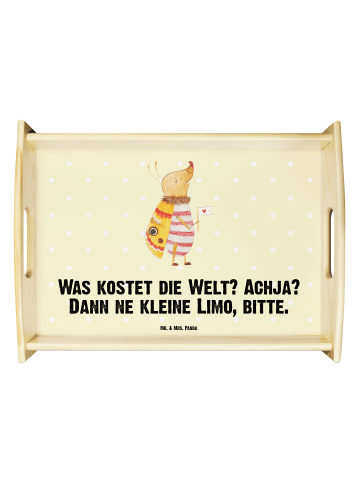 Mr. & Mrs. Panda Küchentablett Nachtfalter Fähnchen mit Spruch in Gelb Pastell