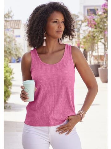 Vivance Strandtop in pink, schwarz