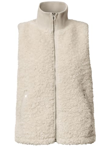 Street One Fake Fur Weste mit Strickdetails in Smooth Stone Sand