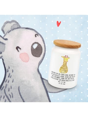 Mr. & Mrs. Panda Lebensmittelbehälter Giraffe Blumenkranz mit Sp... in Weiß