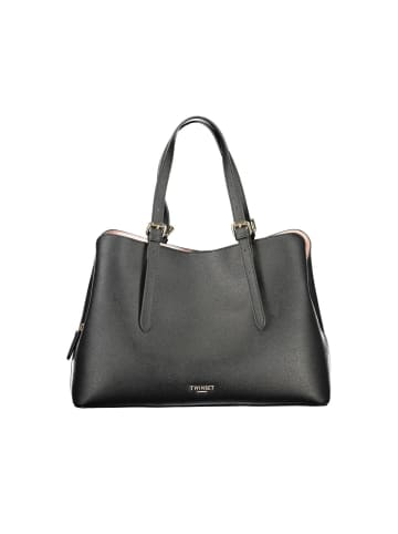 Twinset Schwarze Polyurethan-Tote-Bag