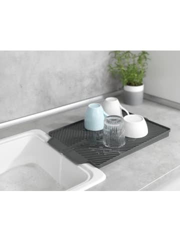 Wenko Geschirr-Abtropfmatte LINEA in Anthrazitfarben, (B) 30 x (H) 3 x (L) 40 cm
