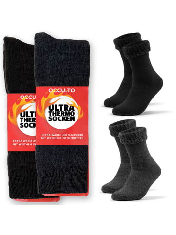 Occulto 2er Pack Ultra Thermosocken Yuki in Schwarz-Anthrazit