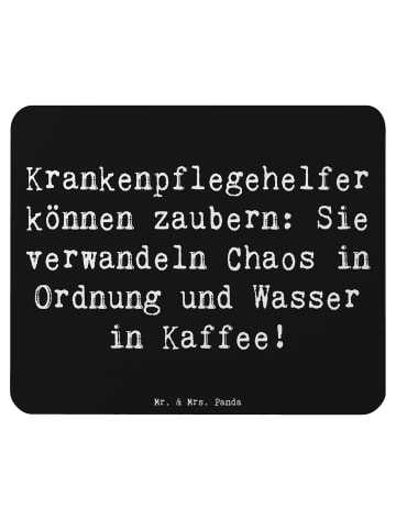 Mr. & Mrs. Panda Maus Pad Spruch Krankenpflegehelfer Zauberer mi... in Schwarz