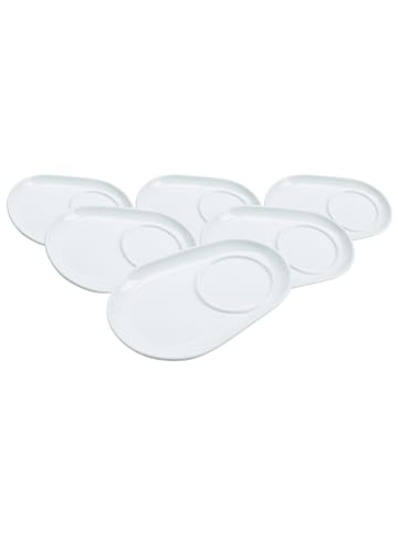 Ritzenhoff & Breker 6er Set Unterteller Bianco 18 x 12,5 cm weiß in weiß