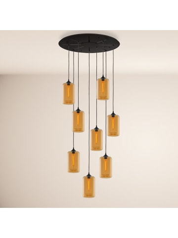 s.LUCE s.luce Cruet XL Pendelleuchte 8-flammig Glas Galerieleuchte in Amber