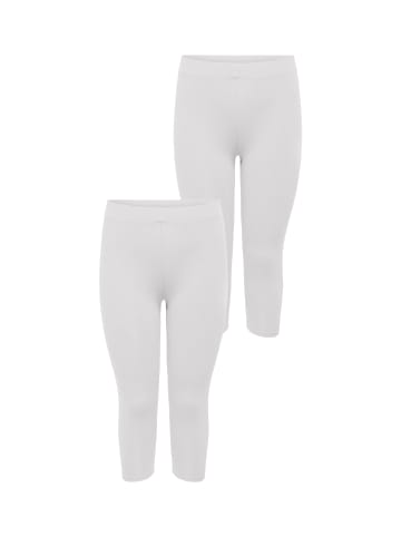 ONLY Carmakoma 2er-SET Leggings 3/4 Stretch Hose Übergrößen in Weiß