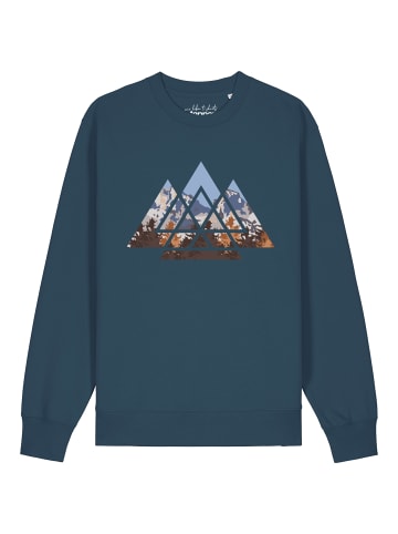 wat? Apparel Sweatshirt Geometric Landscape in Petrol