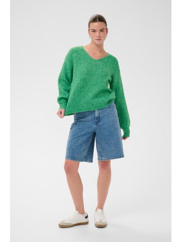 Kaffe Strickpullover KAsarla Loose fit in Gumdrop Green Melange