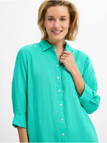 Marie Lund Leinenkleid in smaragd - 0004