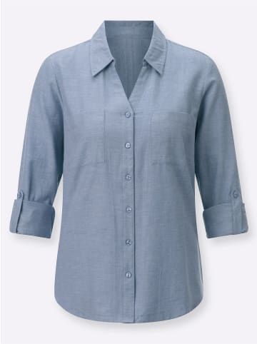 WITT WEIDEN Flanellbluse in bleu-meliert