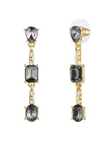 Lulu & Jane Ohrhänger Metall-Legierung Glas in gelbgold