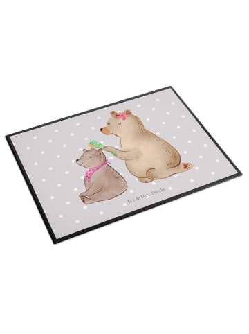 Mr. & Mrs. Panda Schreibunterlage Bär Kind ohne Spruch in Grau Pastell