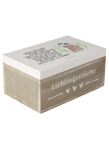 Mr. & Mrs. Panda Erinnerungsbox Hase Blume mit Spruch in Weiß