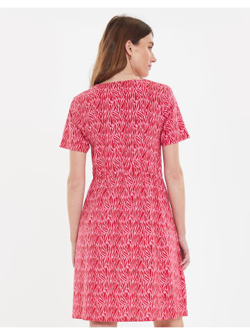 Threadbare Sommerkleid THB Minogue Short Dress with Pockets in Pink Zebra