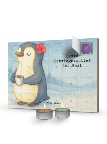 Mr. & Mrs. Panda Kerzen Adventskalender Pinguin Beste Schwiegerm... in Weiß