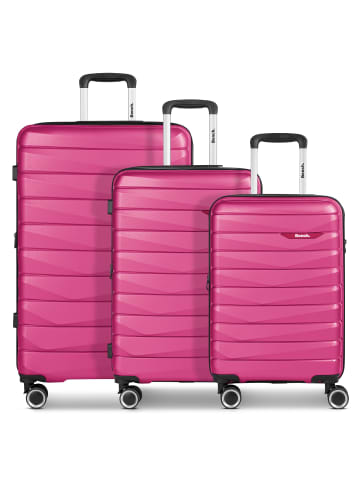 Bench Paris 4 Rollen Kofferset 3-teilig mit Dehnfalte in arctic-pink