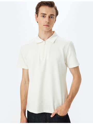 KOTON TSHIRT SS POLO in Ecru