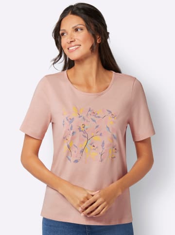 Sieh an! Kurzarmshirt in puder-rosenquarz