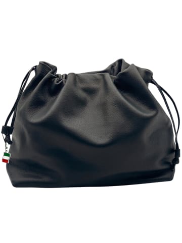 Florence Florence Schultertasche, Beuteltasche Leder schwarz ca. 42 cm