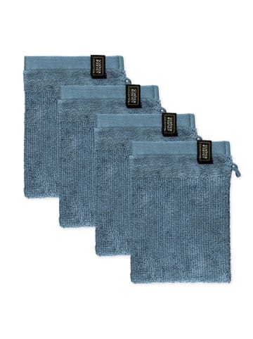 Schöner Wohnen Kollektion Waschhandschuh im 4er Set in Blau