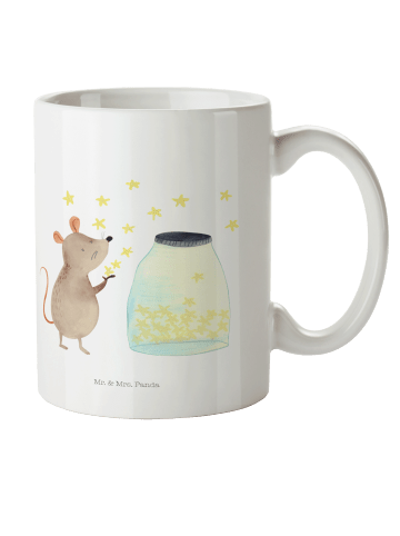 Mr. & Mrs. Panda Kindertasse Maus Sterne ohne Spruch in Weiß