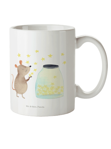 Mr. & Mrs. Panda Tasse Maus Sterne ohne Spruch in Weiß