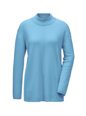 GOLDNER Kaschmirpullover Kuschelweicher Kaschmirpullover mit Kragen in himmelblau