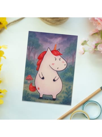 Mr. & Mrs. Panda Grußkarte Einhorn Wut Design ohne Spruch in Weiß