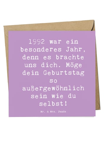 Mr. & Mrs. Panda Glückwunschkarte Spruch 1992 Geburtstag mit Spruch in Lavendeltraum