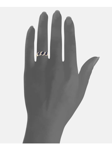 Diamant L'éternel Eternity-Ring aus 375 Gelbgold mit Diamant mit Saphir