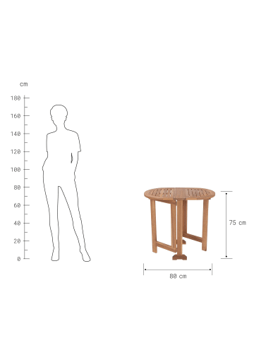Butlers Gartentisch klappbar LODGE in Natur