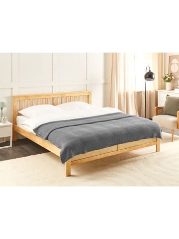 Beliani Tagesdecke RAGALA in Grau - (W) 200 x (L) 220 cm