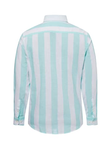 Nils Sundström Hemd in mint weiß - 0010