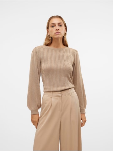 Vero Moda Strickpullover in Silver Mink
