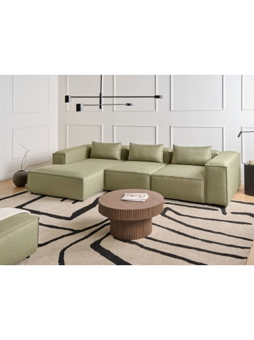 Beliani Ecksofa BRANDE in Grün - (W) 330 x (H) 70 x (L) 184 cm