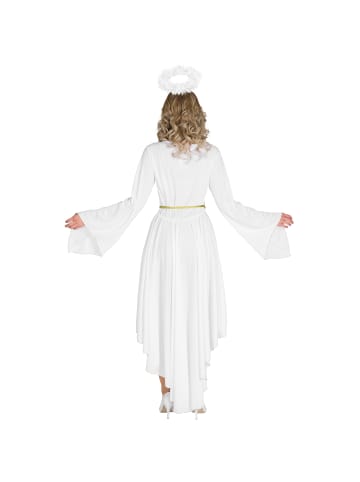 tectake Wundervolles Kleid, moderne Optik, vorne kurz, hinten länger, weiß