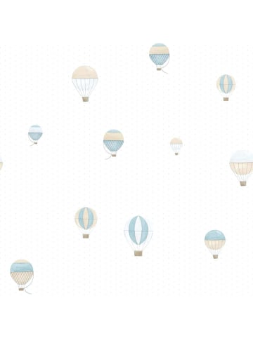 Casadeco My Little World Tapete Heissluftballons braun grau blau