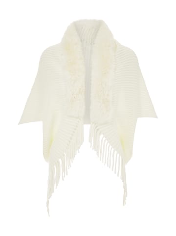 CHANI Poncho in Wollweiss