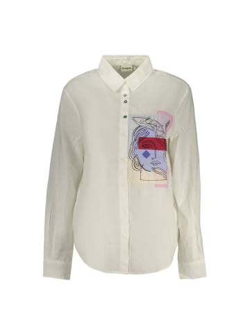 Desigual Weiß Baumwolle Kleid Hemd