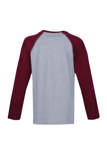 Band of Rascals Longsleeve " Busy Bees Raglan " in dark-grey-bordeaux