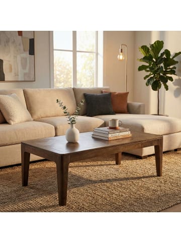 FineBuy Couchtisch in Braun / Mango / 120x60x40