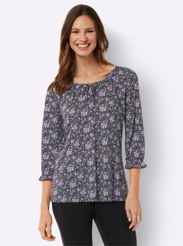 WITT WEIDEN Tunikashirt in graphit-flieder-gemustert