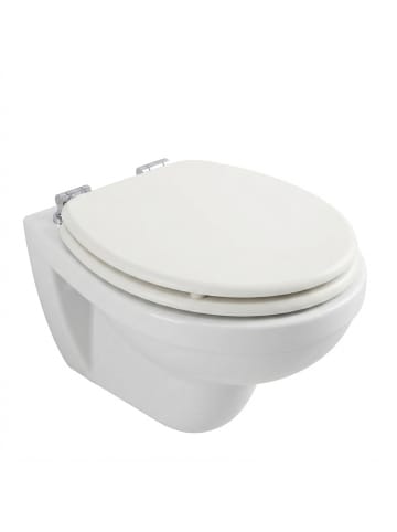 relaxdays Toilettendeckel in Weiß - (B)37,5 x (T)43,5 cm