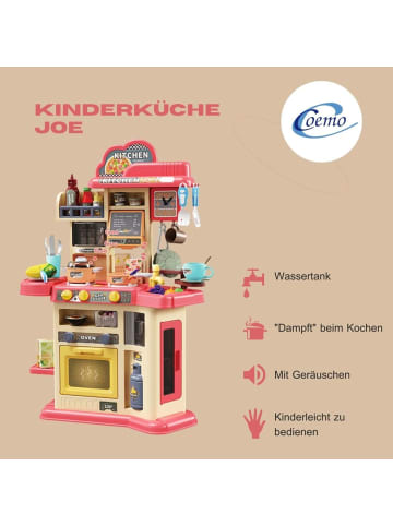 Coemo Kinderküche Joe Spielküche mit viel Zubehör in Rot