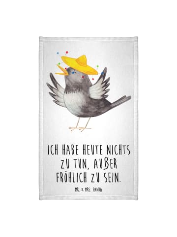 Mr. & Mrs. Panda Handtuch Rabe Sombrero mit Spruch in Weiß